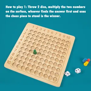 Çocuklar öğrenme eğitici oyuncaklar matematik sayma yüz kurulu interaktif düşünme oyunu ahşap Montessori çarpım kurulu oyunu