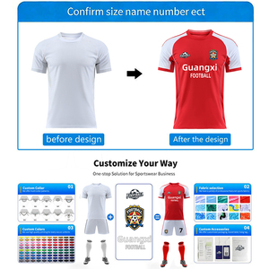 Maglie da <span class=keywords><strong>calcio</strong></span> bianche e blu in stile campionato spagnolo, versione thailandese personalizzata all'ingrosso, traspiranti e ad asciugatura rapida - Product Image 3