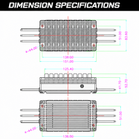 Contrôleur de vitesse électronique FOC BLDC ESC UF75 V2 48-96S LiPo pour drone, pour système d'alimentation haute tension de loisirs RC