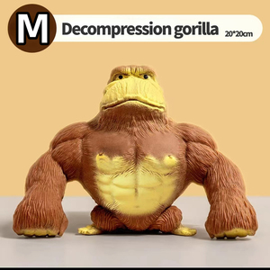 Juguete Antiestrés de Gorila de Arena Elástica, Novedad, Orangután de Juguete para Apretar y Estirar - Product Image 3