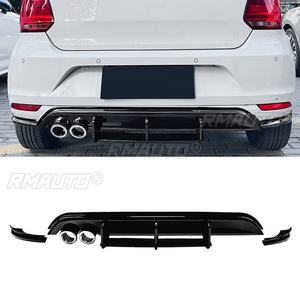 ลิ้นดิฟฟิวเซอร์กันชนหลังรถยนต์  ลิ้นสปอยเลอร์ด้านข้าง สำหรับ Volkswagen Polo MK5 6R 2009-2014 ชุดแต่งตัวถังรถยนต์ - Product Image 1