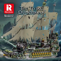 Reobrix 66037 Flying Dutchman Model 66011 Royal Sunshine Pirates Ship Bricks Blocks untuk Membangun Kapal dari Balok