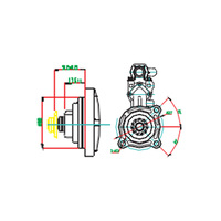 Moteur de démarrage 24V 8,5 kW, 11 dents, module 3,5, robuste, pour moteur diesel, camion, pièces de machines de construction