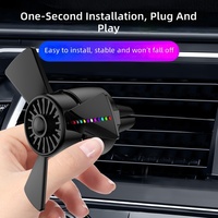 Lumière d'ambiance pour voiture, diffuseur d'arômes sans fil à capteur pour grille d'aération, lampe magique, parfum, commande vocale RGB, son, alliage