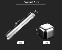 Glaçons réutilisables en acier inoxydable, granulés d'or surgelés pour bière, whisky, refroidisseur de vin, outils et accessoires de bar