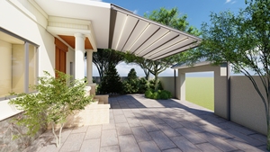 Pérgola con Techo de PVC y <span class=keywords><strong>Aluminio</strong></span> Resistente al Viento, Techo Cerrado, Pérgola Motorizada con Techo de Tela Retráctil, Precios de Fábrica - Product Image 6
