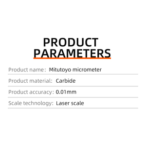 Per 0-25mm diametro esterno micrometro 103-137 a spirale micrometro con 0.001 di precisione - Product Image 6