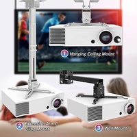 Support de projecteur SLJ universel à 360 degrés, support mural pour plafond, capacité de charge de 25 kg, longueur réglable