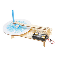 Kit STEM de robot dessinateur électrique en bois à monter soi-même pour enfants, jouet éducatif d'expérimentation scientifique, assemblage 3D pour ingénieurs