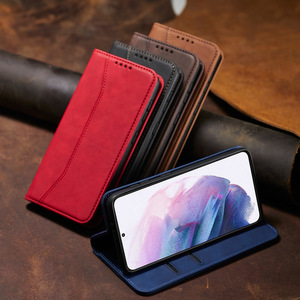 Compatibile con <span class=keywords><strong>Samsung</strong></span> S21/S20 FE/<span class=keywords><strong>NOTE</strong></span> 20, custodia protettiva magnetica fatta a mano con design animale, in PU, con slot per carte. - Product Image 2