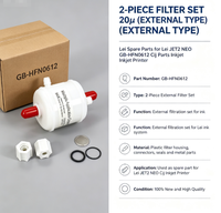 Ensemble de 2 filtres 20μ (type externe) – Pièces de rechange Lei pour imprimante jet d'encre Lei JET2 NEO GB-HFN0612 Cij Parts