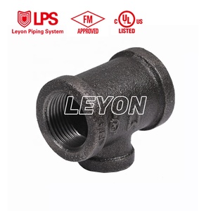 FM UL Verzinkte Schwarze Schmiedeeisen-Rohrverschraubungen, Winkel, T-Stück, Muffe, Union BSP NPT ISO 49 EN 10242 ASTM A197 OEM - Product Image 3