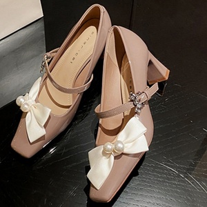 Bows <b>Closed</b> <b>Toe</b> High Heel Shoes Sexy Cute <b>Summer</b>/Winter Banquet Shoes Timeless Fashion Party Wear - Product Image 3