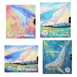 Ami balena 24 colori Grey Advanced Overlay Macaron Morandi pittura a olio Stick pesante morbido bastone adatto pastelli - Product Image 2