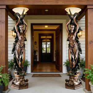 Lámpara de Jardín con Estatua de Hada de Bronce, Diseño de Chicas Hermosas, para Decoración de Fiestas Nacionales <span class=keywords><strong>y</strong></span> Cumpleaños - Product Image 2