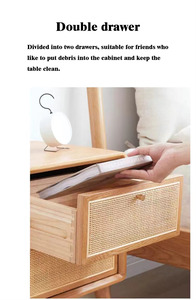 Hot Bán Hiện Đại Bắc Âu Phong Cách Sang Trọng Bàn Đầu Giường Retro Mây Bằng Gỗ Bàn Cạnh Giường Ngủ Với Tre Cho Nhà Đồ Nội Thất Phòng Khách - Product Image 5