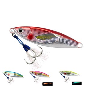 Vente en gros d'eau salée Dubstep Leurre de gabarit à pas lent en métal allié Shore Hard avec peau d'aile Thon Bass SpoonJig Sea Boat Leurre avec crochet - Product Image 1