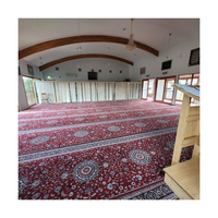 Tapis de prière musulman lavable à la machine, motif floral, imprimé sur mesure, moquette murale pour mosquée, rouleau de tapis de prière