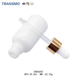 Flacon compte-gouttes en verre personnalisé 30 ml pour sérum et huile, flacon rechargeable avec tête en caoutchouc, flacon compte-gouttes en verre dépoli OEM - Product Image 3