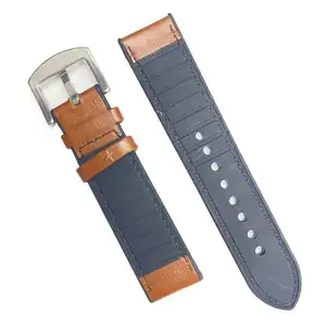 Cinturino in pelle di vitello italiano sport moderno impermeabile moda colore personalizzato 20/22/24mm cinturino in silicone in pelle cinturino di ricambio