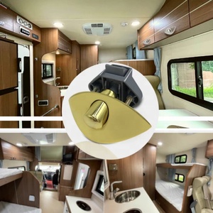 Loquet de meuble moderne demi-lune pour camping-car, en alliage de zinc chromé et nylon, pour la sécurité des portes de camping-cars, motorhomes et remorques - Product Image 6