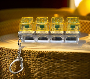 سلسلة مفاتيح على شكل لوحة مفاتيح <span class=keywords><strong>4</strong></span> في 1 مع <span class=keywords><strong>4</strong></span> أزرار، ألعاب تخفيف التوتر، جهاز نقر على لوحة المفاتيح مع إضاءة LED - Product Image 5