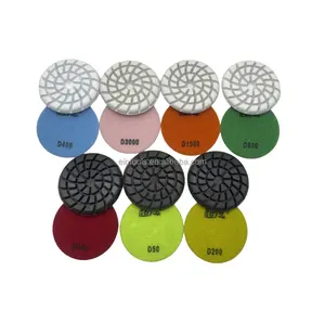 New High Quality Dry Polishing Pads 4 Inch OEM Red Concrete Angle Grinder Stone Polishing Pads 500 Odd Tables 100mm Buffing Pads