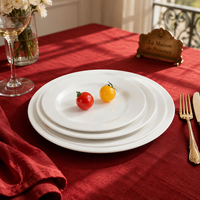 Assiette de service ronde en mélamine blanche, assiette en mélamine pour restaurant et hôtel, assiette en mélamine incassable pour la restauration, vente en gros, personnalisable