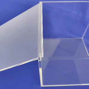 Petite boîte cadeau carrée personnalisée en acrylique transparent Boîtes de rangement en plexiglas avec couvercle retourné pour boutique boutique - Product Image 2