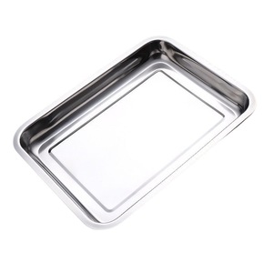 ถาดสี่เหลี่ยมสแตนเลส จานทรงตื้นสำหรับนึ่งข้าว บาร์บีคิว ใช้ในครัวเรือนเชิงพาณิชย์ - Product Image 2