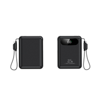 Chargeur portable RK318 20000mAh 22.5W à charge rapide avec câbles Type-C et L intégrés, affichage LED, batterie externe, logo personnalisé OEM
