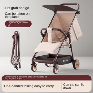 Poussette parapluie légère, poussette de poche compacte pour tout-petits, inclinable, approuvée par les compagnies aériennes, 4 roues - Product Image 1