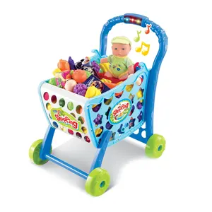 EPT儿童玩具购物车儿童超级市场厨房食品Carro De Compras Juguete超市篮子手推车假装