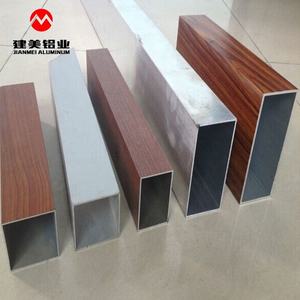 גרגר עץ אנודייז אלומיניום מלבני מרובע אל צינור פרופיל 6063 - Product Image 5