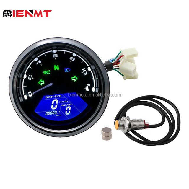 Motorcycle Panel Speedometer Night Vision Dial Odometer LED Multi-function Indicator Tachometer Moto Digital Fuel Meter Gauge