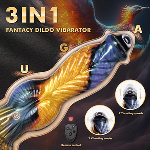 Vibromasseur pour femmes à prix de gros, 7 vitesses de poussée et de vibration, énorme monstre en silicone souple - Product Image 2