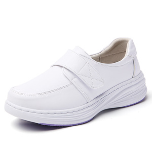 Hook And Loop Medical Working <b>Shoes</b> Perforated Upper Thick <b>Cushion</b> Sole Non Slip Hospital Work Footwear - Product Image 6
