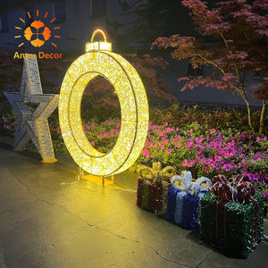 Décorations extérieures <span class=keywords><strong>parc</strong></span> <span class=keywords><strong>centre</strong></span> commercial <span class=keywords><strong>centre</strong></span> d'affaires tout IP65 étanche niveau 3D grand anneau debout arc Led motif lumière - Product Image 5