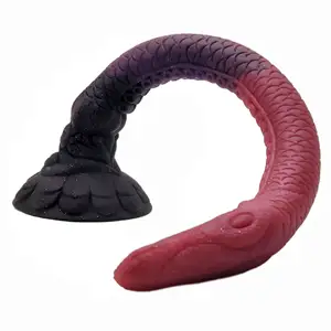18 "Dragon Tentacle Dildo steker Anal Super panjang, silikon cair vagina G/P Spot stimulasi Anal pijat latihan untuk pria wanita