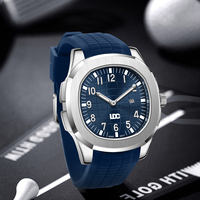 Montres en silicone de luxe pour homme, montres analogiques sportives à quartz résistantes à l'eau pour homme, design personnalisé, montre en acier inoxydable