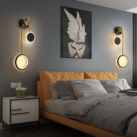 Lampu Dinding LED Besi Mewah Gaya Nordik dengan Penutup PMMA - Kontrol Sakelar Dinding yang Dapat Diredupkan untuk Kamar Tidur, Ruang Tamu & Latar Belakang TV