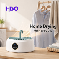 Séchoir à linge portable compact manuel avec chauffage PTC 600W, minuterie écoénergétique 241-480 min, 5-9,9 kg, pour maison, voyage, dortoir