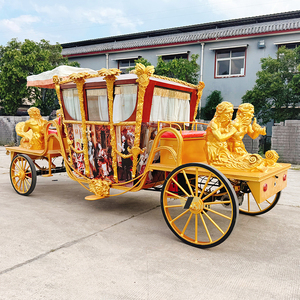 Chariot à chevaux vintage à pédales à 4 roues pour mariages, mariages royaux, Noël, balades touristiques, à vendre - Product Image 3