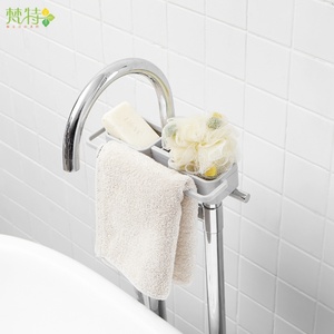 Plastic Wall Mounted Non-Folding Kitchen Sink <b>Dish</b> Cloth Sponge Holder <b>Rack</b> Faucet Drain Storage Soap <b>Dish</b> Box - Product Image 4