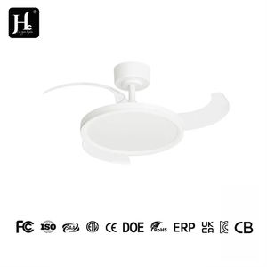 Ventilador de Techo Moderno LED de 6 Velocidades con Control Remoto, Motor DC de Plástico ABS, 110V/220V, Cuerpo de Lámpara de Cristal Acrílico, Ventilador Elegante - Product Image 4