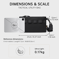 Petit sac bandoulière en Cordura pour homme, sac messager léger, 0,17 kg, fermeture éclair YKK, résistant à l'eau, nylon 1680D, sac à dos décontracté pour la journée