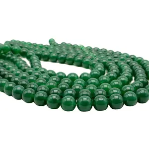 Compras online 2018 atacado 4mm-16mm natural pedra verde jade contas de pedra para fazer jóias