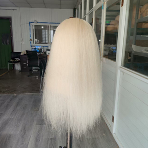 <span class=keywords><strong>Tête</strong></span> de poupée de Mannequin d'entraînement féminin en cheveux de chèvre longs <span class=keywords><strong>et</strong></span> droits pour Salon d'école de beauté pour pratique <span class=keywords><strong>coiffure</strong></span> coupe tressage - Product Image 5