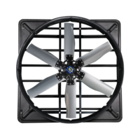 Ventilateur axial EC de 86 pouces avec pales en alliage d'aluminium, ventilateur à persiennes mural pour les fermes avicoles et bovines