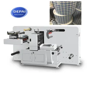 320 etiquetas de impresión flexográfica intermitente y máquina troqueladora de etiquetas impresas semirotativas con cortadora